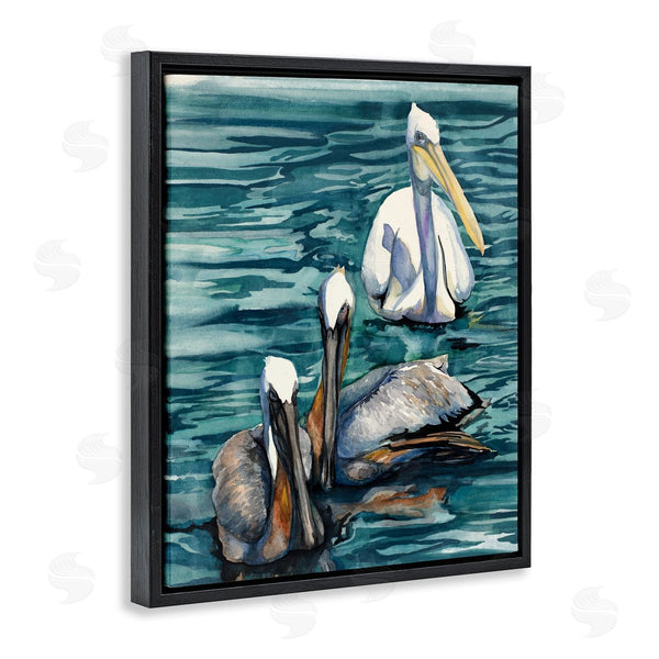 Stupell Industries Liz Sunridge | Pelicans At Sea Painting Wall Art