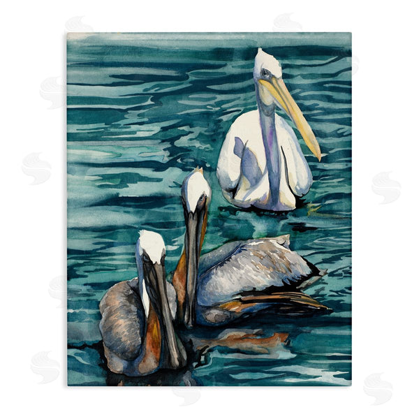 stupell industries Liz Sunridge | Pelicans at Sea Painting Wall Art