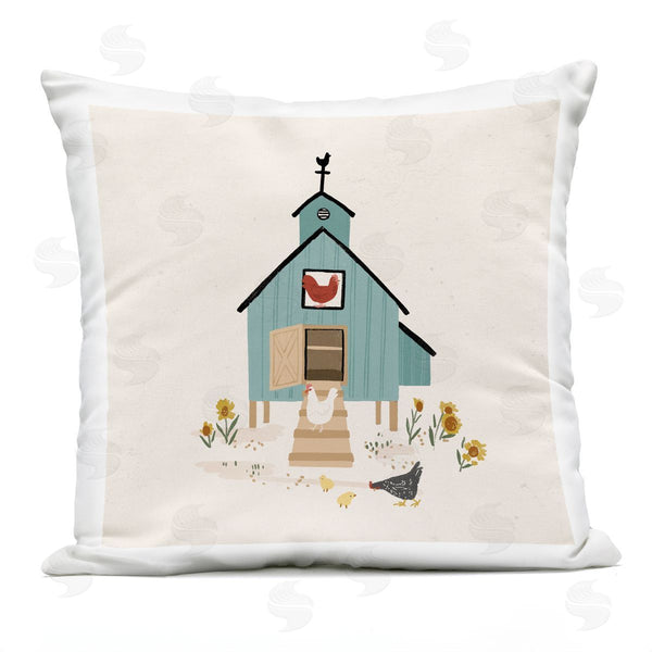 Stupell Industries Loni Harris | Casual Country Chicken Coop Printed Throw Pillow
