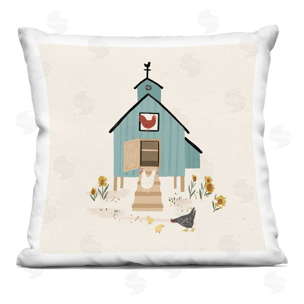 stupell industries Loni Harris | Casual Country Chicken Coop Printed Throw Pillow