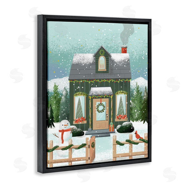 Stupell Industries Loni Harris | Cozy Winter Cottage & Snowman