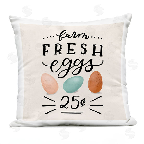Stupell Industries Loni Harris | Farm Fresh Eggs Easter Sign Printed Throw Pillow