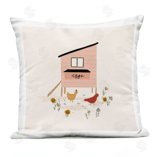 Stupell Industries Loni Harris | Farm Hen Country Coop Printed Throw Pillow