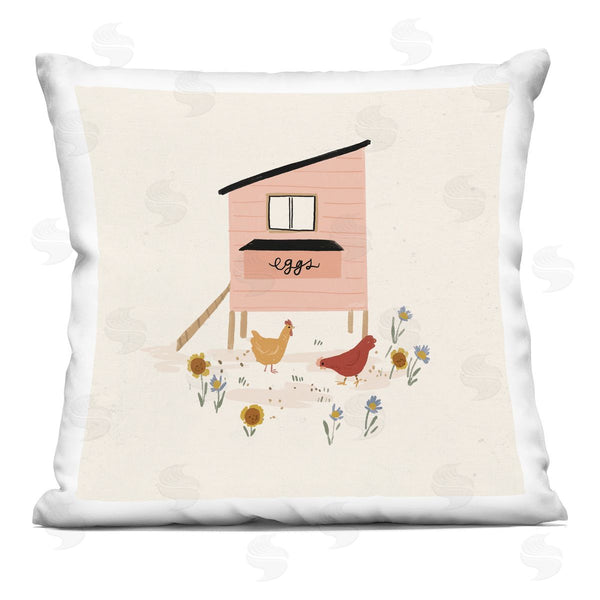 stupell industries Loni Harris | Farm Hen Country Coop Printed Throw Pillow