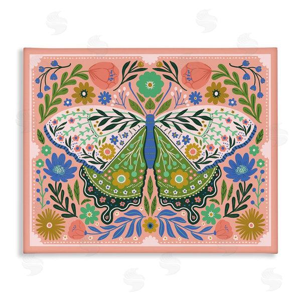 stupell industries Loni Harris | Folk Inspired Floral Moth