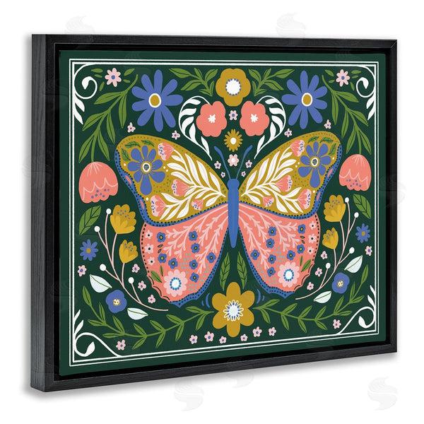 Stupell Industries Loni Harris | Folk Patterned Butterfly Florals