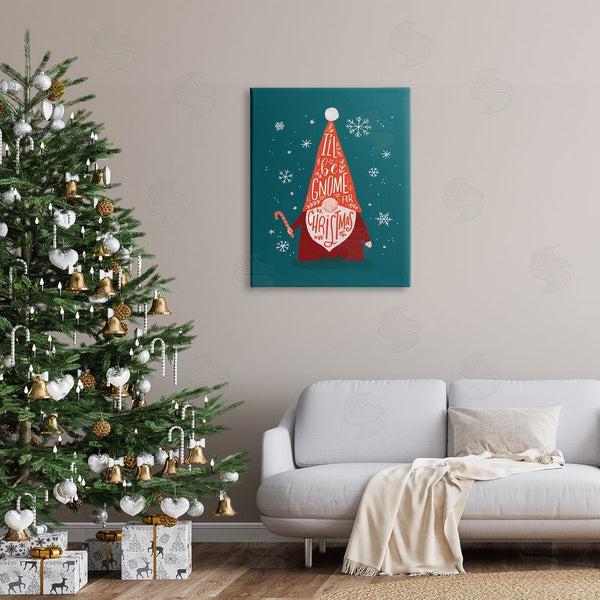 Stupell Industries Loni Harris | Gnome For Christmas Holiday Pun Funny Garden Elf Wall Art