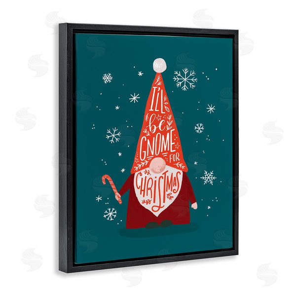 Stupell Industries Loni Harris | Gnome For Christmas Holiday Pun Funny Garden Elf Wall Art