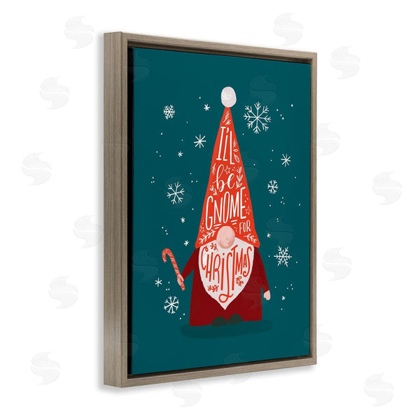 Stupell Industries Loni Harris | Gnome For Christmas Holiday Pun Funny Garden Elf Wall Art