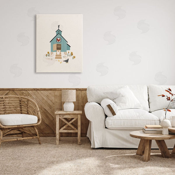 Stupell Industries Loni Harris | Grazing Chickens Hens Farm Wall Art