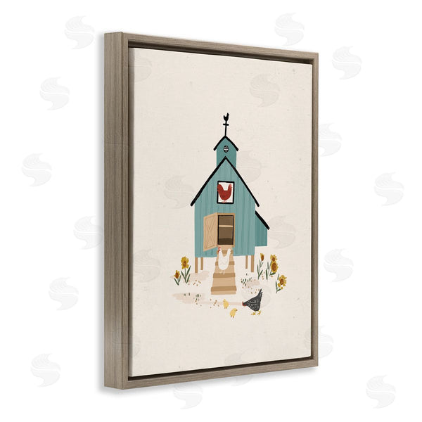 Stupell Industries Loni Harris | Grazing Chickens Hens Farm Wall Art