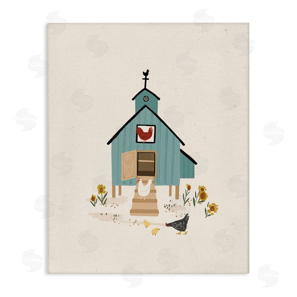 stupell industries Loni Harris | Grazing Chickens Hens Farm Wall Art