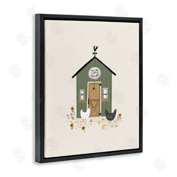 Stupell Industries Loni Harris | Green Hen House Chicken Farm Wall Art