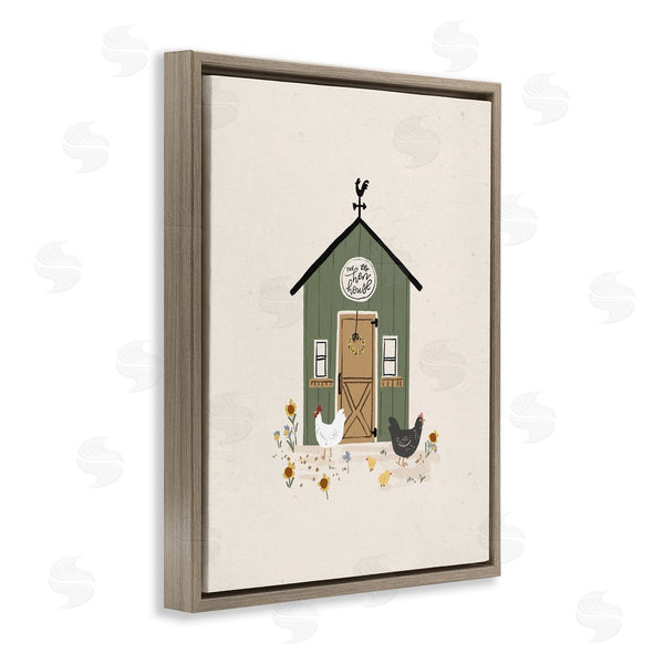 Stupell Industries Loni Harris | Green Hen House Chicken Farm Wall Art