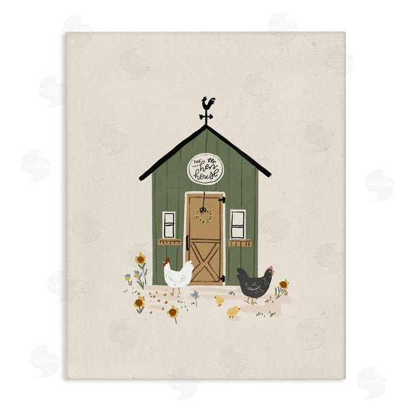 stupell industries Loni Harris | Green Hen House Chicken Farm Wall Art