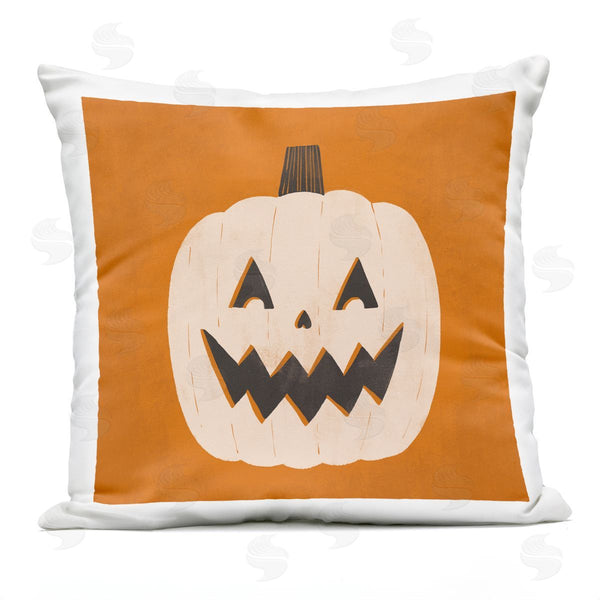 Stupell Industries Loni Harris | Halloween Happy Jack-o-Lantern Printed Throw Pillow