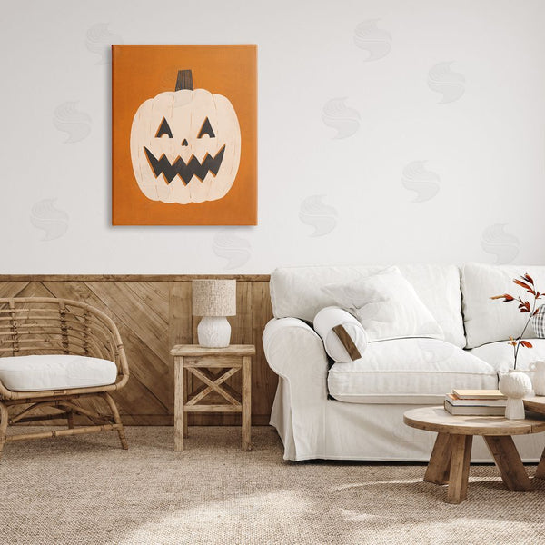 Stupell Industries Loni Harris | Happy Jack-o-Lantern Halloween Pumpkin Wall Art