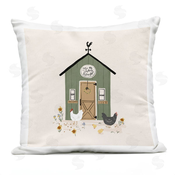 Stupell Industries Loni Harris | Hen House Rural Coop Printed Throw Pillow
