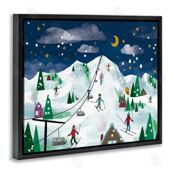 Stupell Industries Loni Harris | Nighttime Ski Slopes