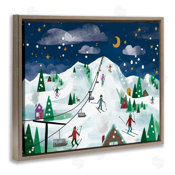 Stupell Industries Loni Harris | Nighttime Ski Slopes