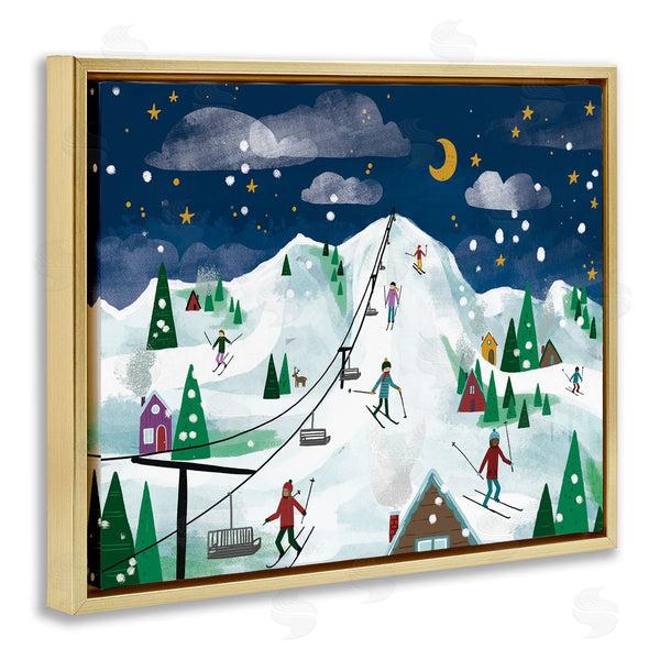 Stupell Industries Loni Harris | Nighttime Ski Slopes