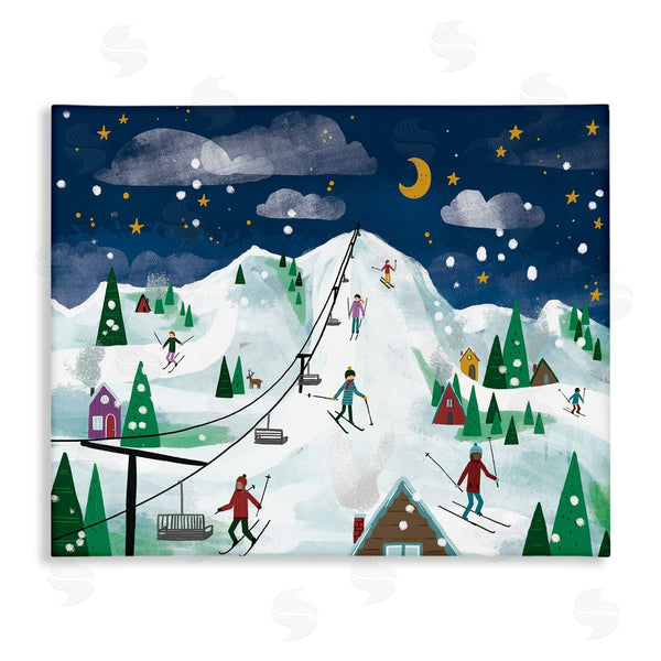 stupell industries Loni Harris | Nighttime Ski Slopes