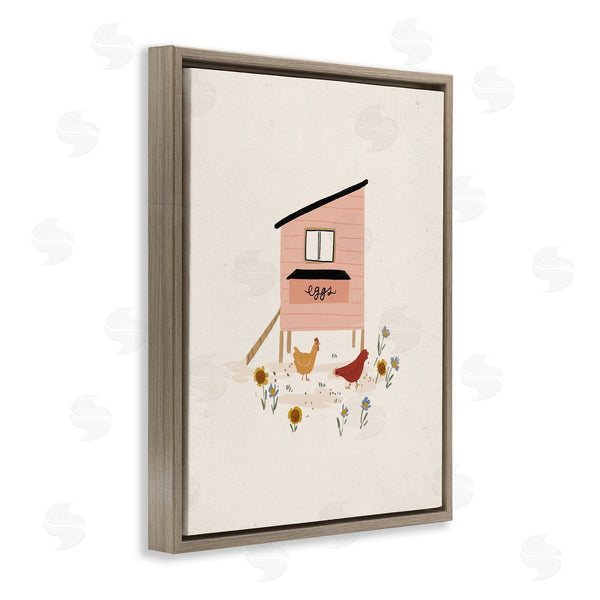 Stupell Industries Loni Harris | Pastel Hen House Eggs Chickens Wall Art