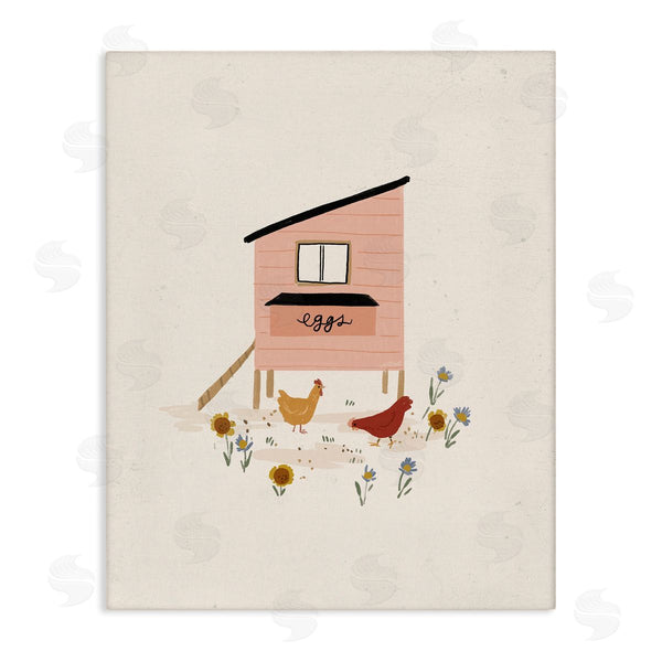 stupell industries Loni Harris | Pastel Hen House Eggs Chickens Wall Art