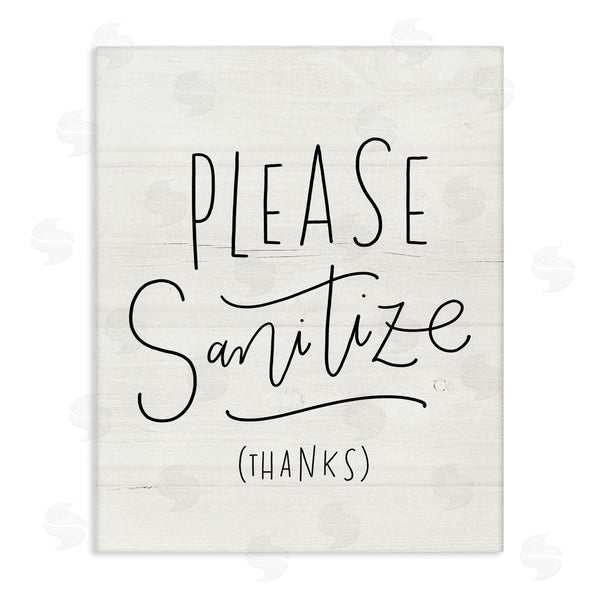 stupell industries Loni Harris | Please Sanitize Phrase Minimal Rustic Text