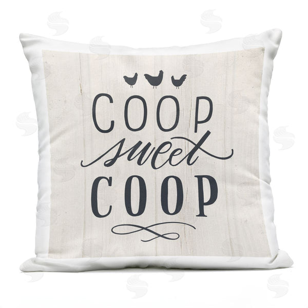 Stupell Industries Loni Harris | Sweet Cool Farmhouse Chickens Printed Throw Pillow