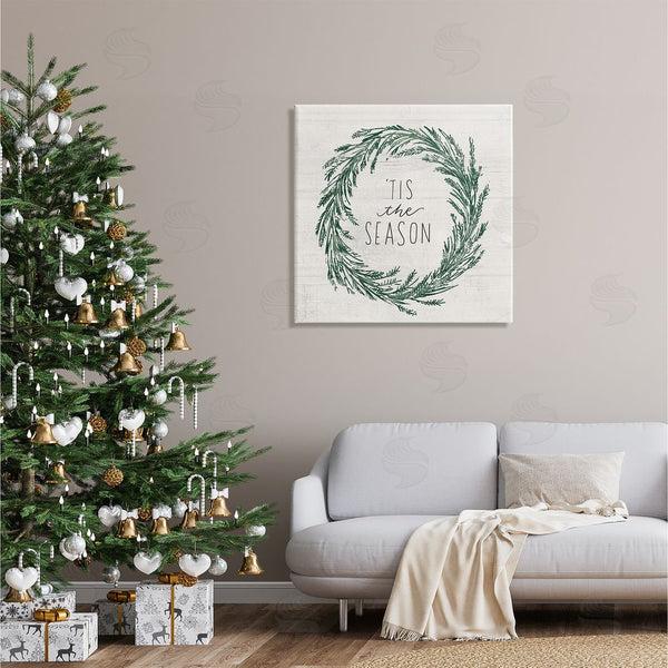 Stupell Industries Loni Harris | Tis The Season Holiday Wreath Wall Art