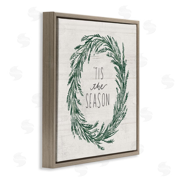 Stupell Industries Loni Harris | Tis The Season Holiday Wreath Wall Art