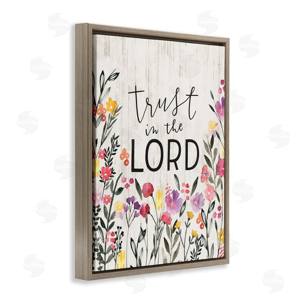 Stupell Industries Loni Harris | Trust In The Lord Proverb Spring Watercolor Flowers Wall Art