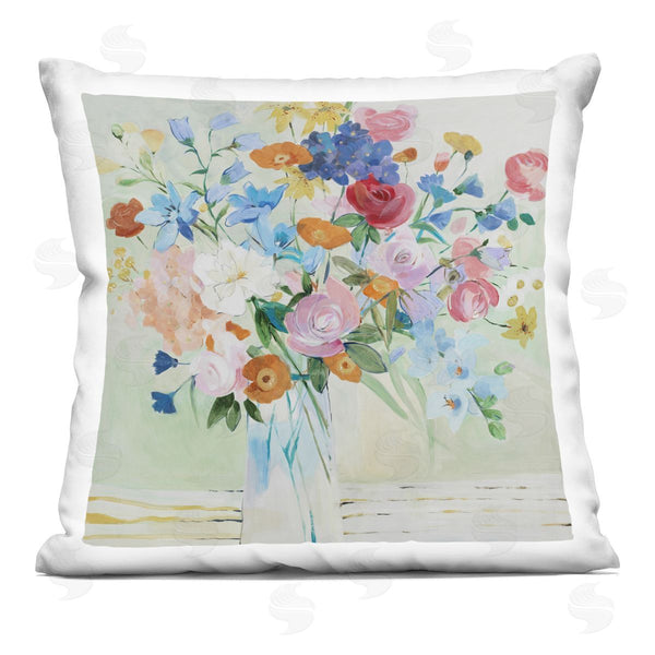 stupell industries LORENZO COLLECTION | Abstract Mixed Hued Flowers Printed Throw Pillow