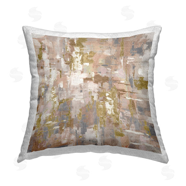 Stupell Industries Lorenzo Collective | Abstract With Paint Streaks Printed Throw Pillow