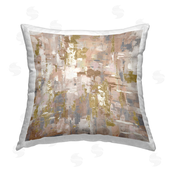 stupell industries Lorenzo Collective | Abstract with Paint Streaks Printed Throw Pillow
