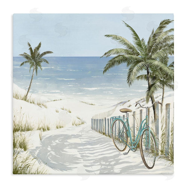 stupell industries Lorenzo Collective | Beach Bike Coastal Scene Wall Art