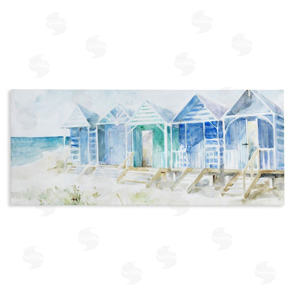 stupell industries Lorenzo Collective | Beach Cabins in a Row Wall Art