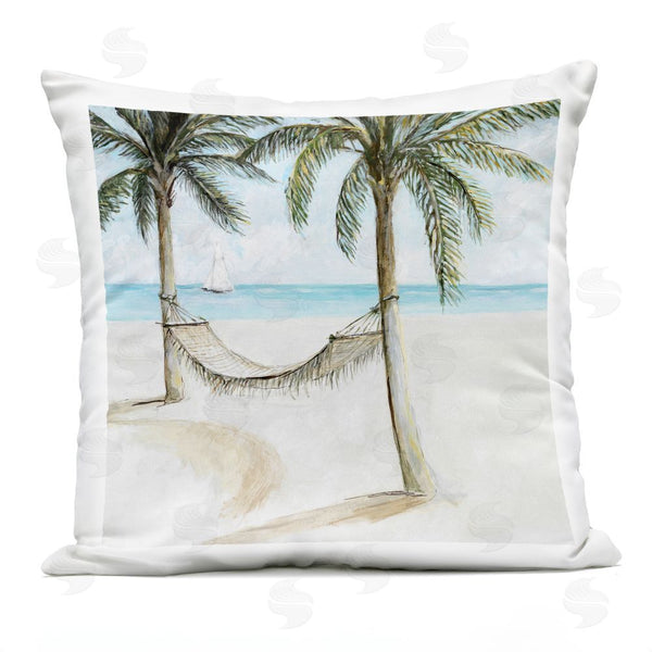 Stupell Industries Lorenzo Collective | Beach Hammock Coastal Scene Throw Pillow