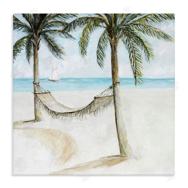 stupell industries Lorenzo Collective | Beach Hammock Coastal Scene Wall Art