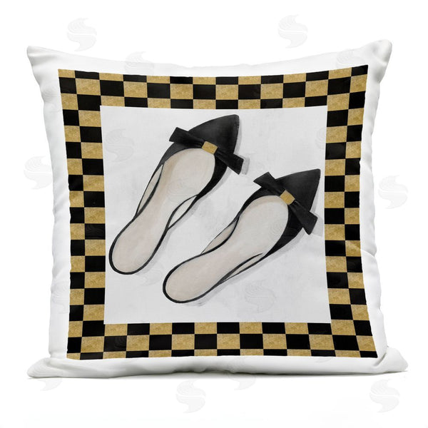 Stupell Industries Lorenzo Collective | Black Sliders Shoes Throw Pillow