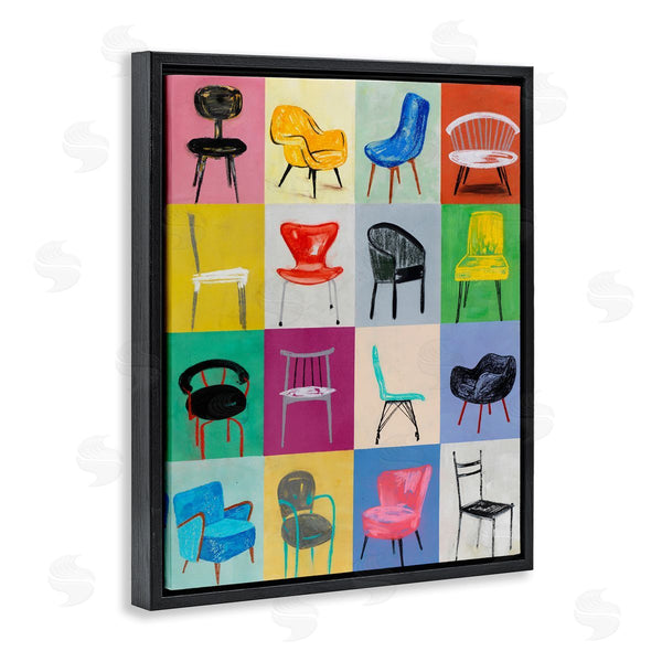 Stupell Industries Lorenzo Collective | Bright Modern Chairs Wall Art