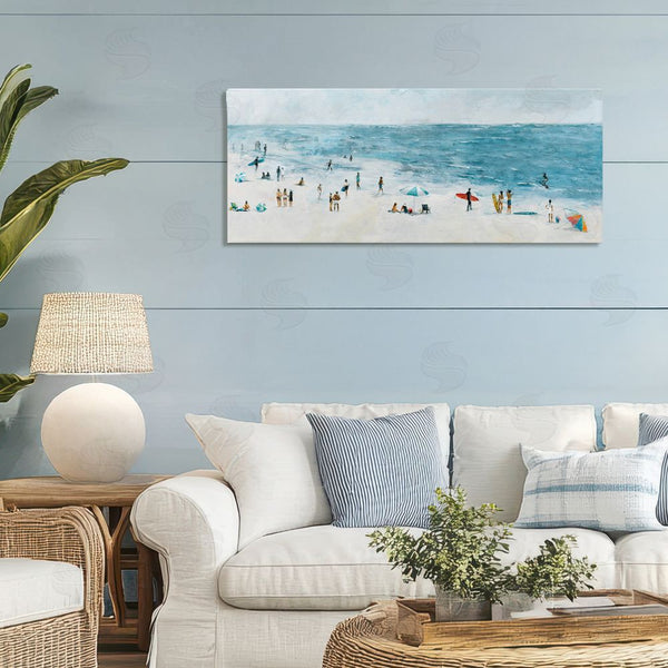 Stupell Industries Lorenzo Collective | Busy Beach Coastal Scene Wall Art