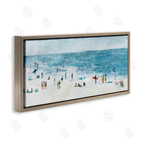 Stupell Industries Lorenzo Collective | Busy Beach Coastal Scene Wall Art