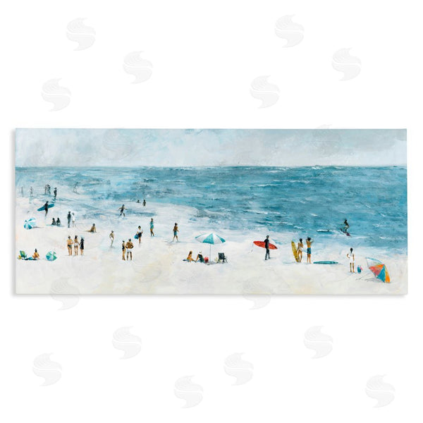 stupell industries Lorenzo Collective | Busy Beach Coastal Scene Wall Art