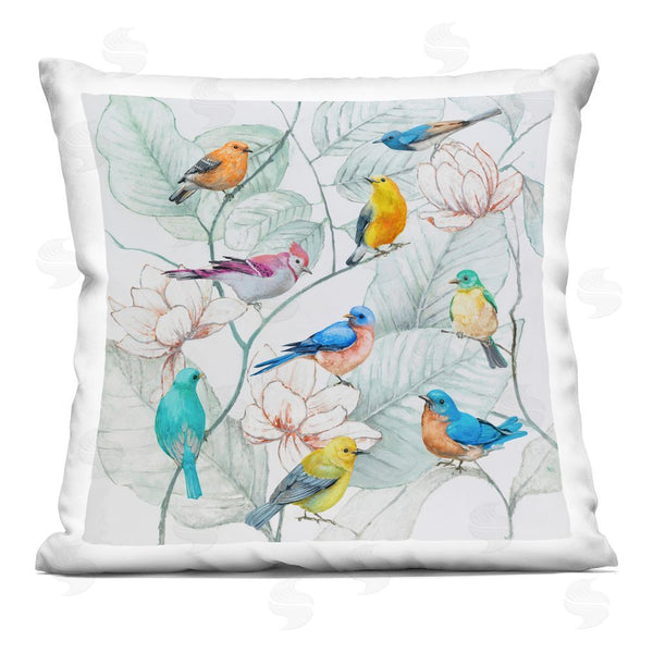 stupell industries Lorenzo Collective | Colorful Array of Birds Throw Pillow