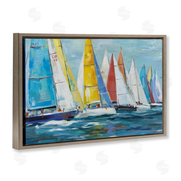 Stupell Industries Lorenzo Collective | Colorful Sails Coastal Scene Wall Art