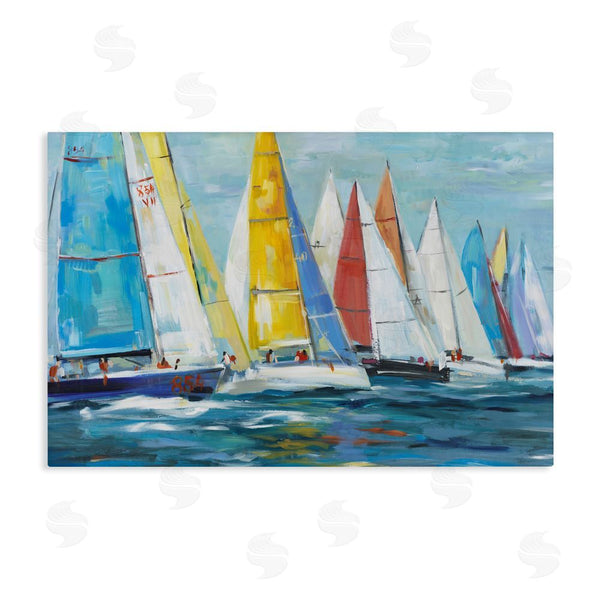 stupell industries Lorenzo Collective | Colorful Sails Coastal Scene Wall Art