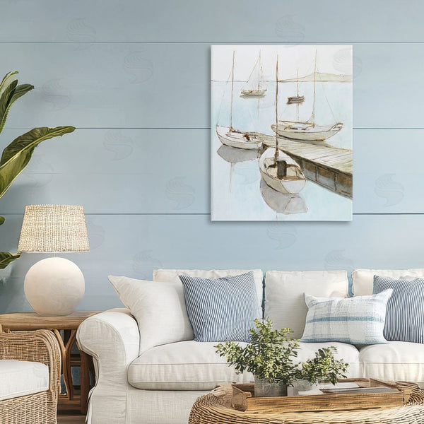 Stupell Industries Lorenzo Collective | Docked Sails Coastal Scene Wall Art