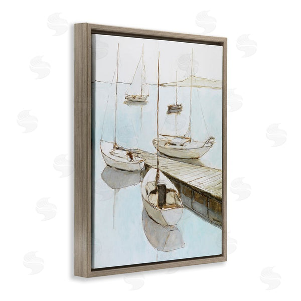 Stupell Industries Lorenzo Collective | Docked Sails Coastal Scene Wall Art